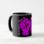 Mug Unité, Amour et Paix, Ensemble_ (Devant gauche)