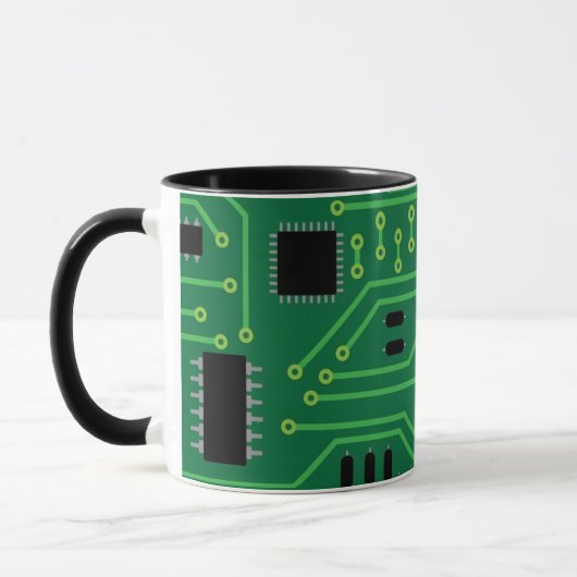 Mug Unité centrale de traitement nerd I de carte       (Gauche)