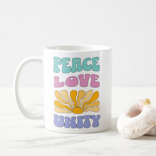 Mug Unité de l'amour pour la paix (Avec donut)