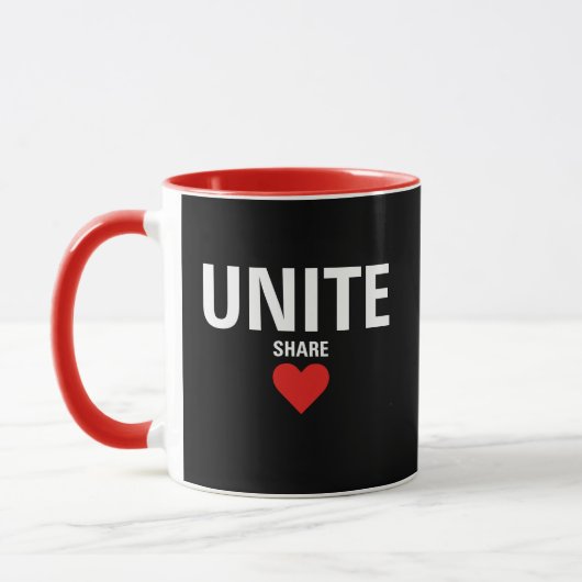 Mug Unite Democracy Political Two Logo (Gauche)