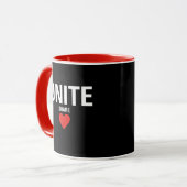 Mug Unite Democracy Political Two Logo (Devant gauche)