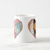 Mug Unity Heart Diverse Faces Line Art Diversity  (Centre)
