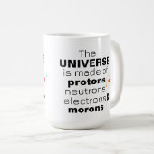 Mug Univers amusant de la science Protons Neutrons Éle (Devant droit)