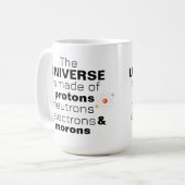 Mug Univers amusant de la science Protons Neutrons Éle (Devant gauche)