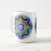 Mug Univers Mandala Couleurs Psychédéliques (Devant gauche)
