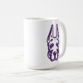 Mug Université d'Albany Chef de la mascotte Great Dane (Devant droit)
