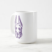 Mug Université d'Albany Chef de la mascotte Great Dane (Devant gauche)