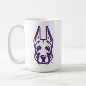 Mug Université d'Albany Chef de la mascotte Great Dane (Gauche)