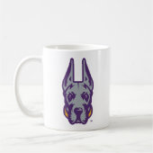 Mug Université d'Albany Chef de la mascotte Great Dane (Gauche)