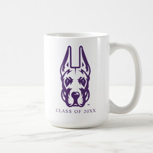 Mug Université d'Albany Chef de la mascotte Great Dane (Droite)