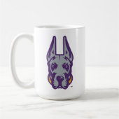 Mug Université d'Albany Chef de la mascotte Great Dane (Gauche)