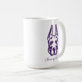Mug Université d'Albany Chef de la mascotte Great Dane (Devant droit)