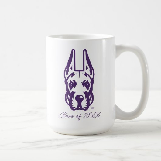 Mug Université d'Albany Chef de la mascotte Great Dane (Droite)