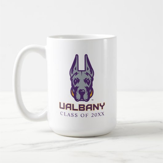 Mug Université d'Albany Great Danes (Gauche)