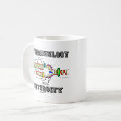 Mug Université de biotechnologie (reproduction d'ADN) (Devant gauche)