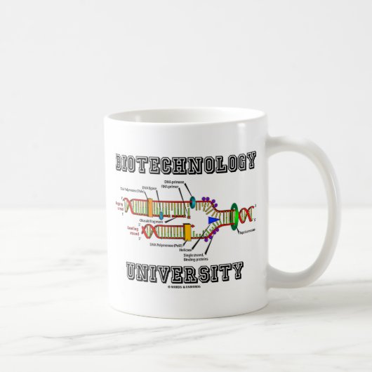 Mug Université de biotechnologie (reproduction d'ADN) (Droite)