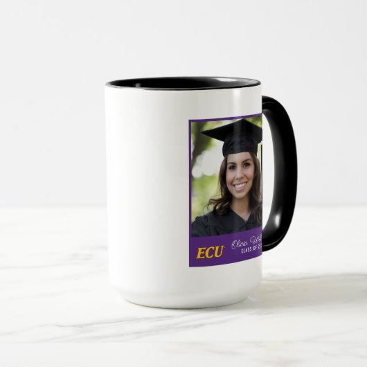Mug Université de Caroline de l'Est | Logo de l'écu (Devant droit)