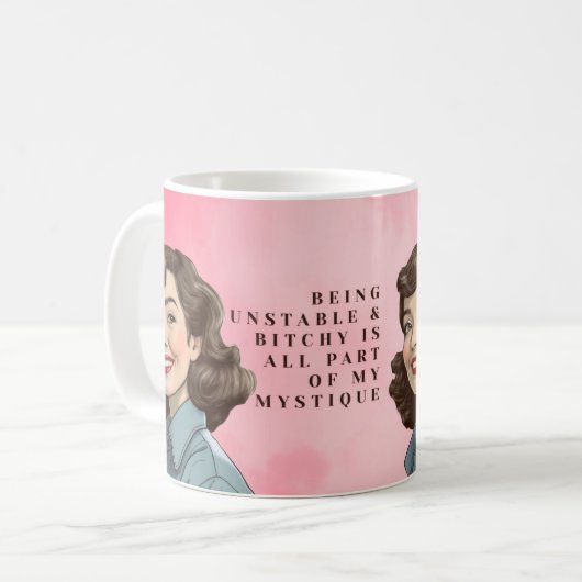 Mug Unstable & Bitchy - Retro Mystique (Devant gauche)