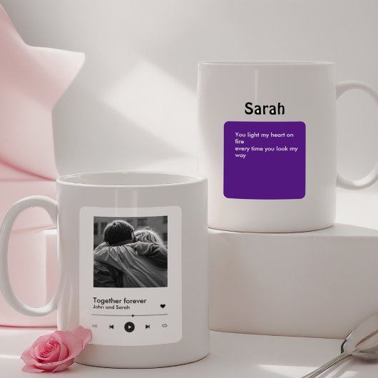 Mug Unwrap Love : Cadeau de couple inspiré par Spotify