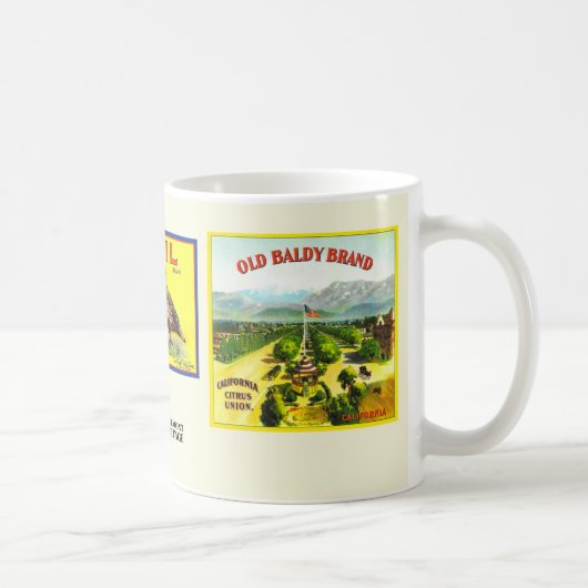 Mug - Upland CA - Fruit Crate Étiquettes (Droite)