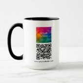 Mug Upload Company Logo Custom QR Code Combo (Gauche)