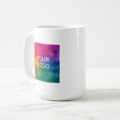 Mug Upload Your Logo Here Elegant Modern Promotional (Devant gauche)