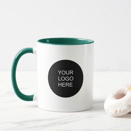 Mug Upload Your Own Business Logo Modern Template (Avec donut)
