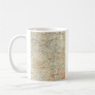 Mug Upper Saranac Lake Détail de l'ancienne carte topo