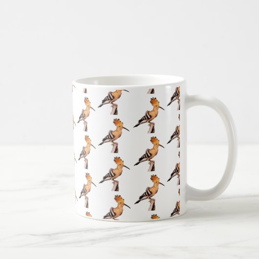 Mug Upupa epops epops Motif carrelé (Droite)