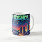 Mug Urban Cosmos Graffiti Spaceship Futuristic Neon (Devant droit)