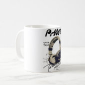 Mug Urban Retro Headphone Vibe Illustration (Devant gauche)