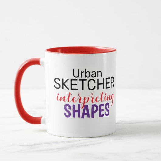 Mug Urban Sketcher Interpréter les formes ! (Gauche)