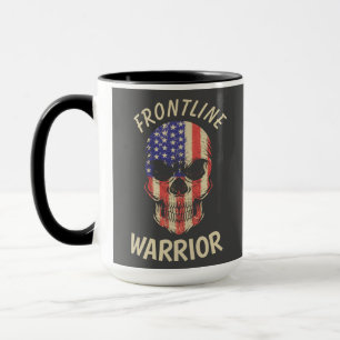 Mug Urban Warrior America Skull Frontline Warrior