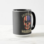 Mug Urban Warrior America Skull Frontline Warrior (Devant droit)