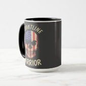 Mug Urban Warrior America Skull Frontline Warrior (Devant gauche)
