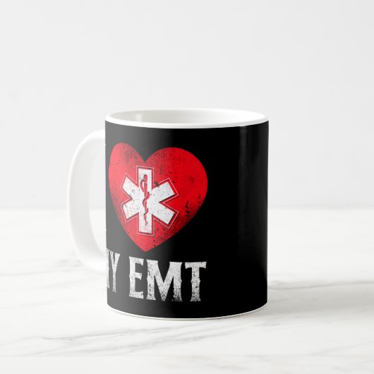 Mug Urgence EMS J'aime mon EMT (Devant gauche)