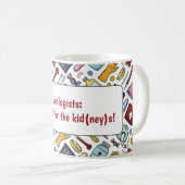 Mug Urologiste de médecine rénal pun médecin motif cad (Devant droit)