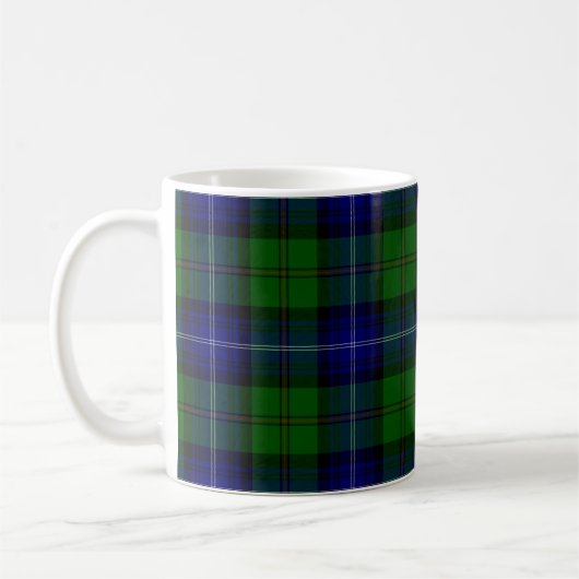 Mug Urquhart tartan bleu vert plaid (Gauche)