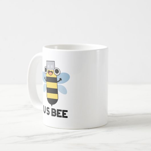 Mug US Bee Funny USB Technical Pun (Devant gauche)