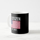 Mug Us Citoyenneté Décoration Américain Nouveau citoye (Devant gauche)