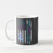 Mug Us Flag I Wear Purple And Teal Suicide Prevention  (Gauche)