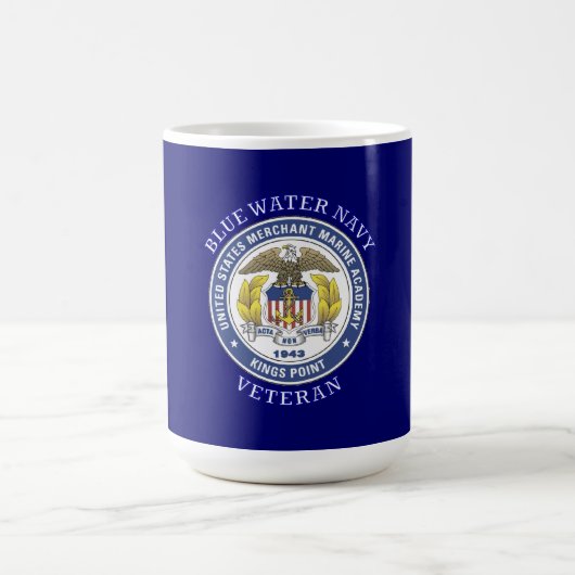 Mug US Merchant Marine Academy Blue Water Vétérinaire (Centre)
