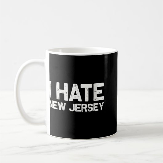 Mug Us State Souvenir I Hate New Jersey V-neck (Gauche)