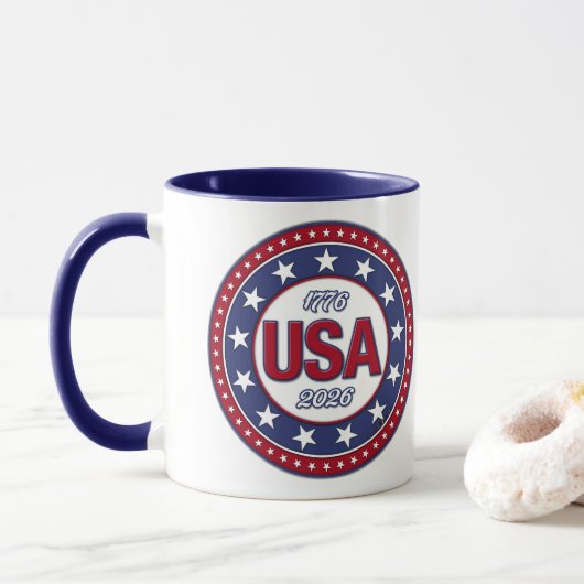 MUG USA 1776 - 2026 (Avec donut)