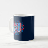Mug USA 250 - 1776 à 2026 Pixel Art (Devant gauche)