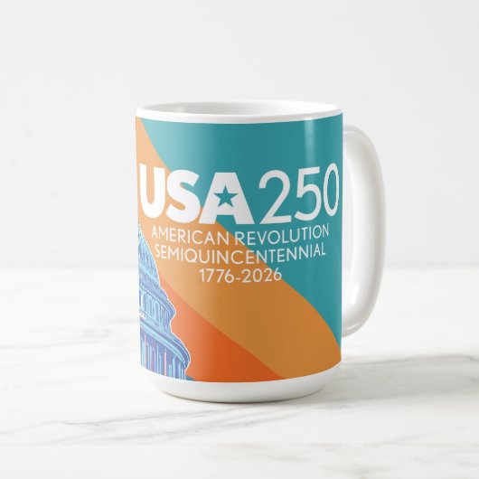 Mug USA 250 Birthday Capital - America Celebration (Devant droit)