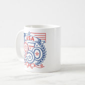 Mug USA 250 Patriotic Anniversary Emblem Design (Devant gauche)