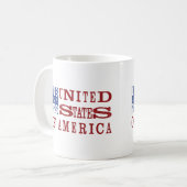Mug USA 250 Style Presse à Caractères (Devant gauche)