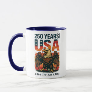 Mug USA 250 Years - Patriotic Bald Eagle 4 juillet 202