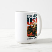 Mug USA 250 Years – Patriotic Bald Eagle July 4th 2026 (Devant droit)